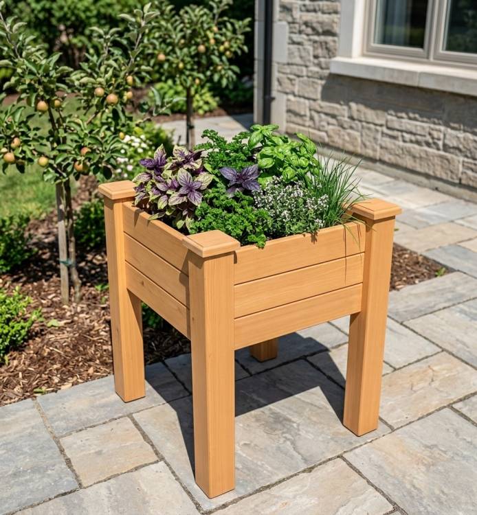 Obrázek k výrobku 69065 - vyvýšený záhon / truhlík LANITPLAST LARGE1 natur LG2366