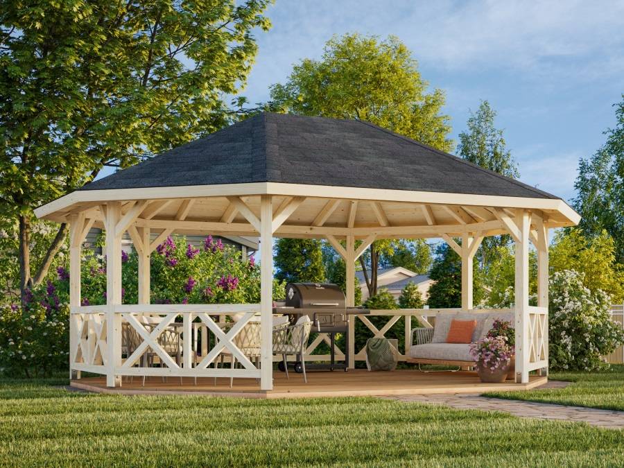 Obrázek k výrobku 48890 - Zahradní altán Betty 25,0 m2 467x617 cm  .