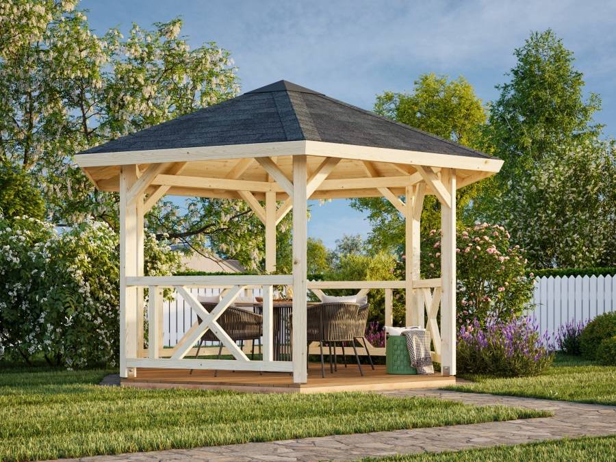 Obrázek k výrobku 18459 - Zahradní altán Betty 9,9 m2 průměr 337 cm