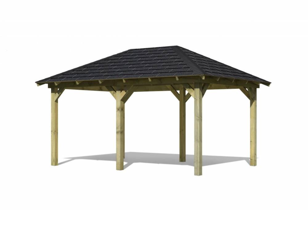 Obrázek k výrobku 53962 - zahradní altán KARIBU PERIDA 68825 vč. černého střešního šindele