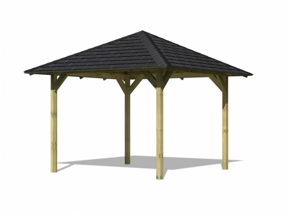 Obrázek k výrobku 54162 - zahradní altán KARIBU SEVILLA 68819 vč. černého střešního šindele