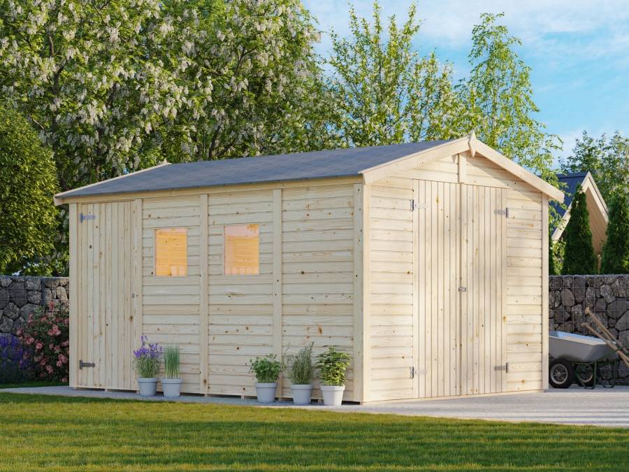 Obrázek k výrobku 20559 - ZAHRADNÍ DOMEK Dan 10 m2 - (5 + 5 m2)  (273 x 370) tl.16 mm