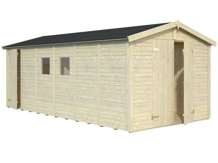 Obrázek k výrobku 39378 - Zahradní domek DAN 14,2 m2 (7,1 + 7,1 m2) 273 x 550 cm tl. 16 mm