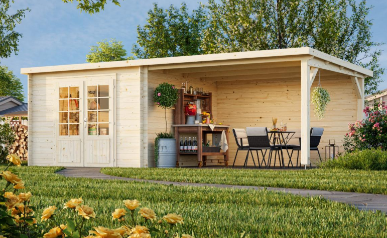 Obrázek k výrobku 34921 - ZAHRADNI DOMEK Ella 8,7 + 10,0 m2 670 x 320 tl.: 28 mm