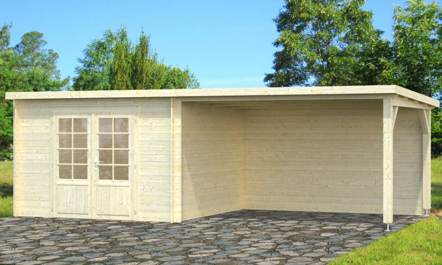 Obrázek k výrobku 34921 - ZAHRADNI DOMEK Ella 8,7 + 10,0 m2 670 x 320 tl.: 28 mm