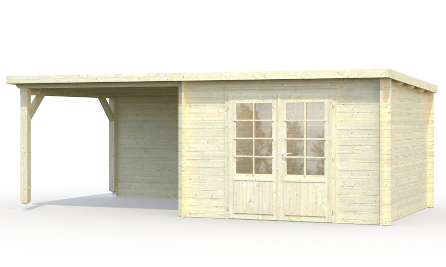 Obrázek k výrobku 34905 - ZAHRADNÍ DOMEK Ella 8,7 + 8,2 m2 610 x 320 tl.:28 mm