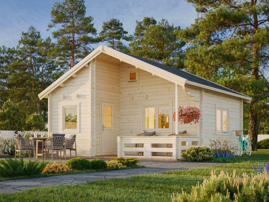 Obrázek k výrobku 21063 - ZAHRADNÍ DOMEK Emily 40,1 + 5,2 m2 (590x570cm) tl. 70mm