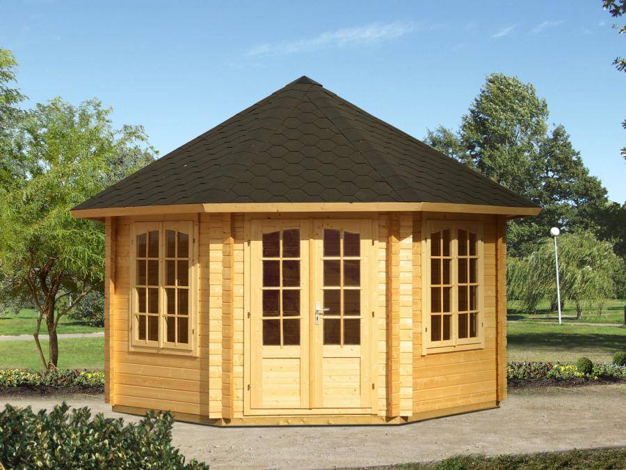 Obrázek k výrobku 20551 - ZAHRADNÍ DOMEK Hanna 14,1 m2  (průměr 421) tl. 44mm