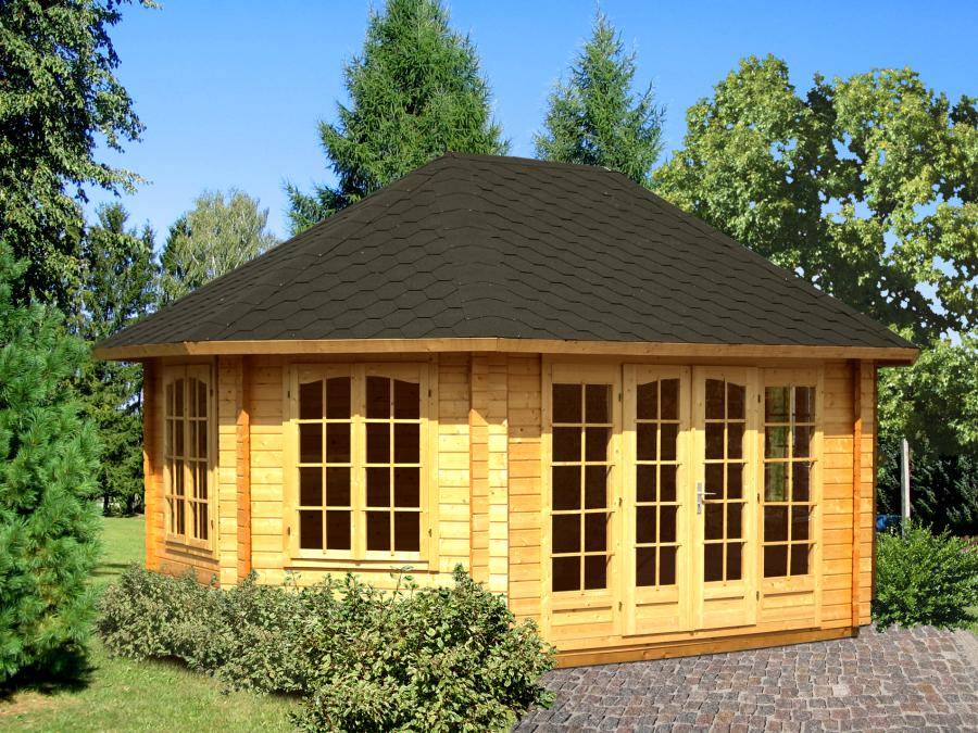 Obrázek k výrobku 21047 - ZAHRADNÍ DOMEK Hanna 20,3 m2  (421x571cm) tl. 44mm