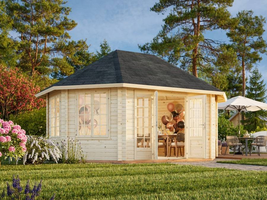 Obrázek k výrobku 21047 - ZAHRADNÍ DOMEK Hanna 20,3 m2  (421x571cm) tl. 44mm