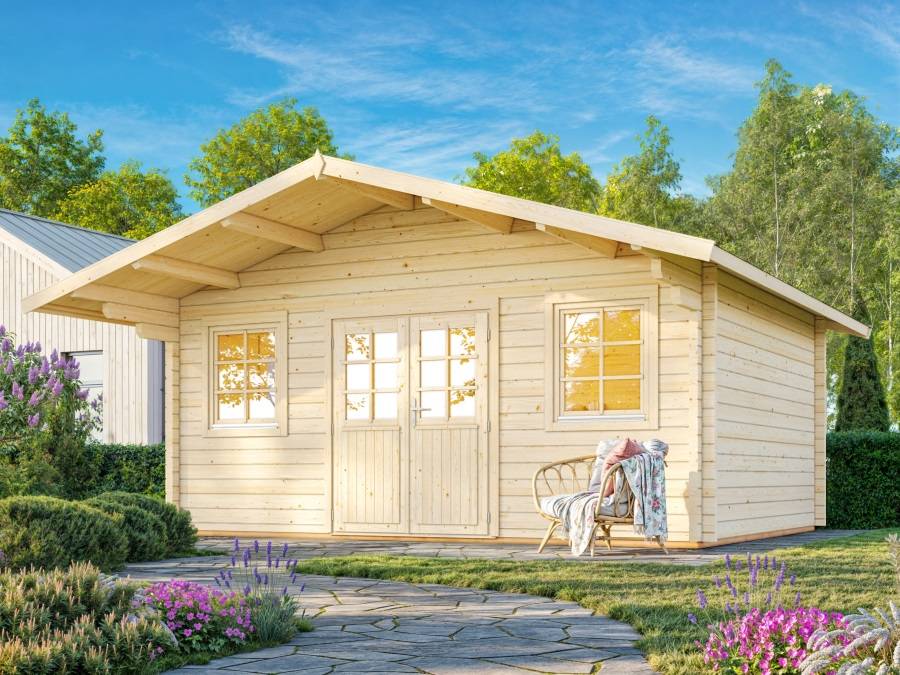 Obrázek k výrobku 21042 - ZAHRADNÍ DOMEK Helena 18,6 m2  (530x410cm) tl. 70mm