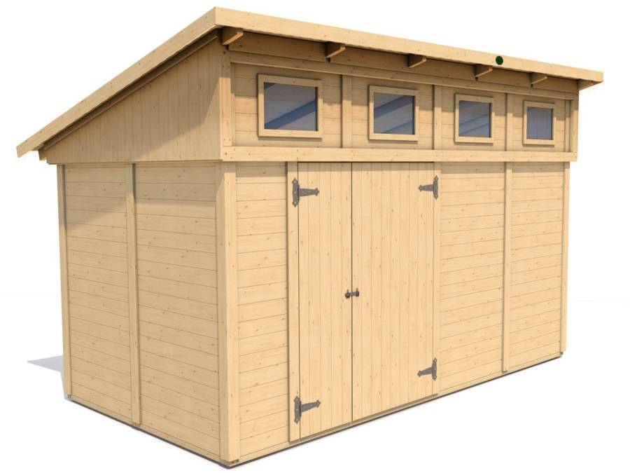 Obrázek k výrobku 61322 - Zahradní domek HEROLD P4422 8,5 m2 443x221 cm tl. 19 mm