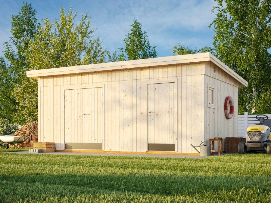 Obrázek k výrobku 48928 - ZAHRADNÍ DOMEK Kalle 16,9 m2 561x330 CM tl.: 18+70 mm