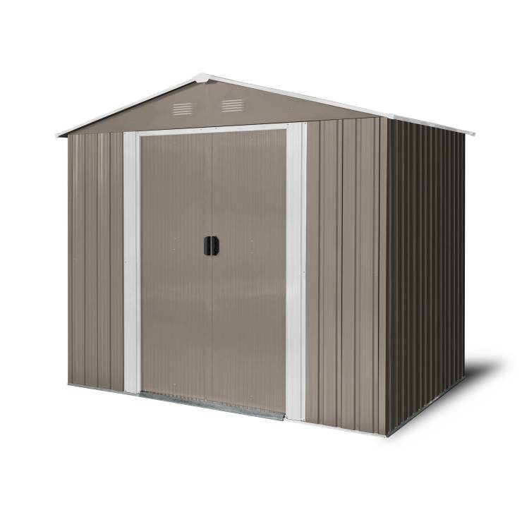 Obrázek k výrobku 82471 - Zahradní domek kovový Riwall PRO RMSA 6x8 hnědý