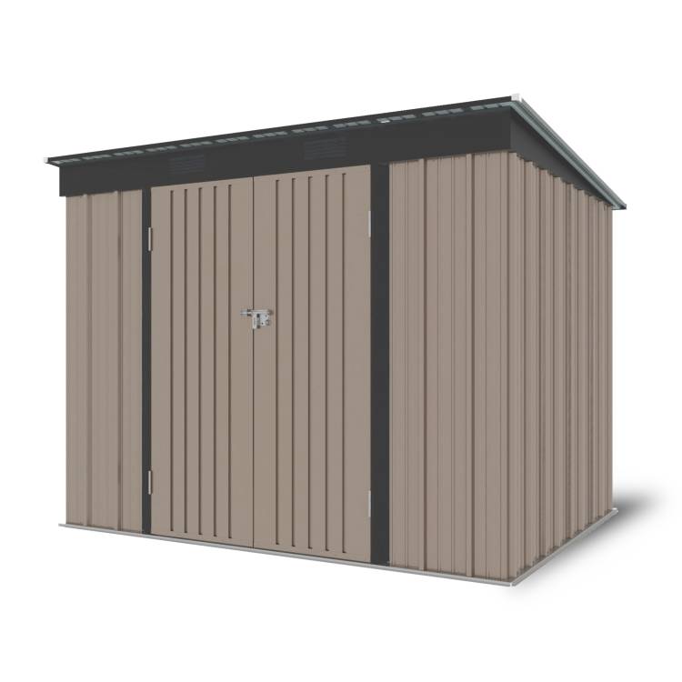 Obrázek k výrobku 82475 - Zahradní domek kovový Riwall PRO RMSP 6x8 hnědý