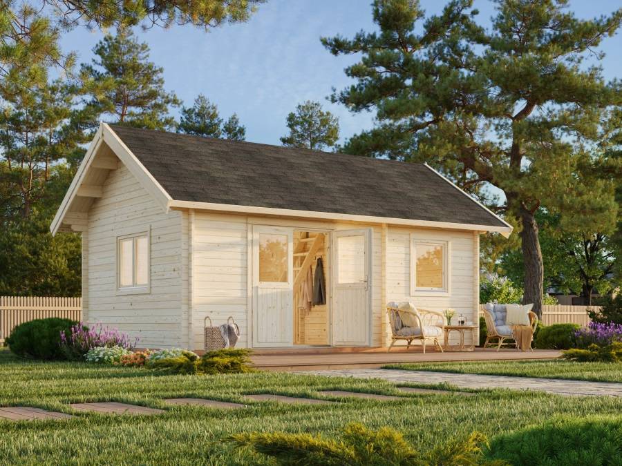 Obrázek k výrobku 21897 - ZAHRADNÍ DOMEK Sandra 29,9 m2 (605x410cm) tl. 44mm