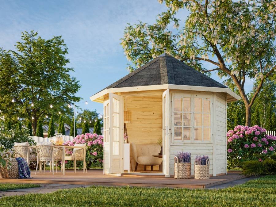Obrázek k výrobku 20547 - ZAHRADNÍ DOMEK Veronica 2 6,7 m2  (průměr 289) tl. 28mm