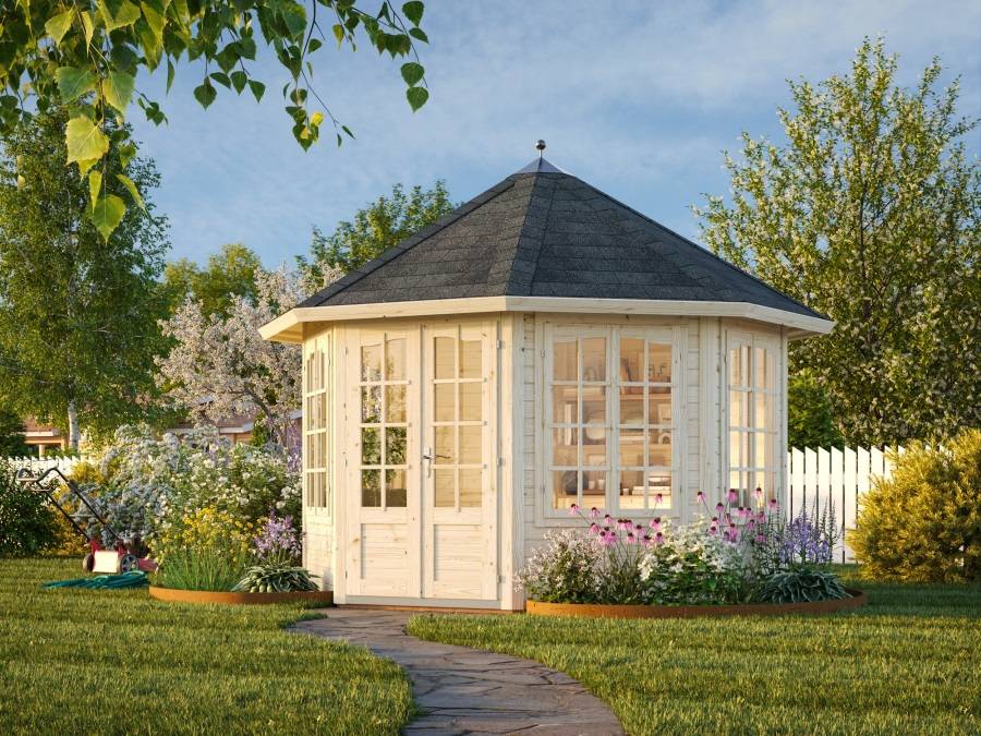 Obrázek k výrobku 20548 - ZAHRADNÍ DOMEK Veronica 4 9,2m2 (průměr 337) tl. 34mm