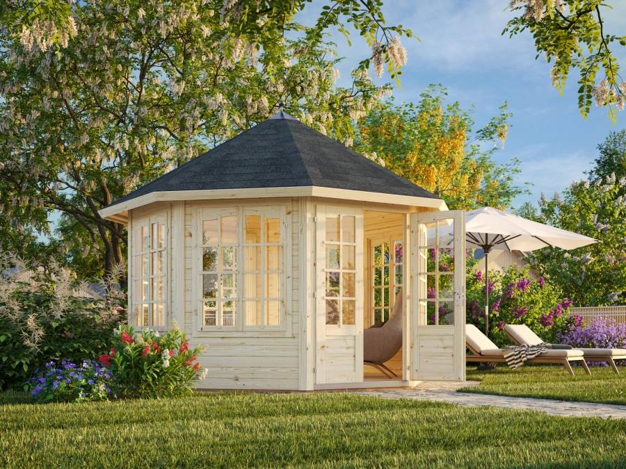 Obrázek k výrobku 20549 - ZAHRADNÍ DOMEK Veronica 7  9,2 m2 (průměr 337) tl. 34mm
