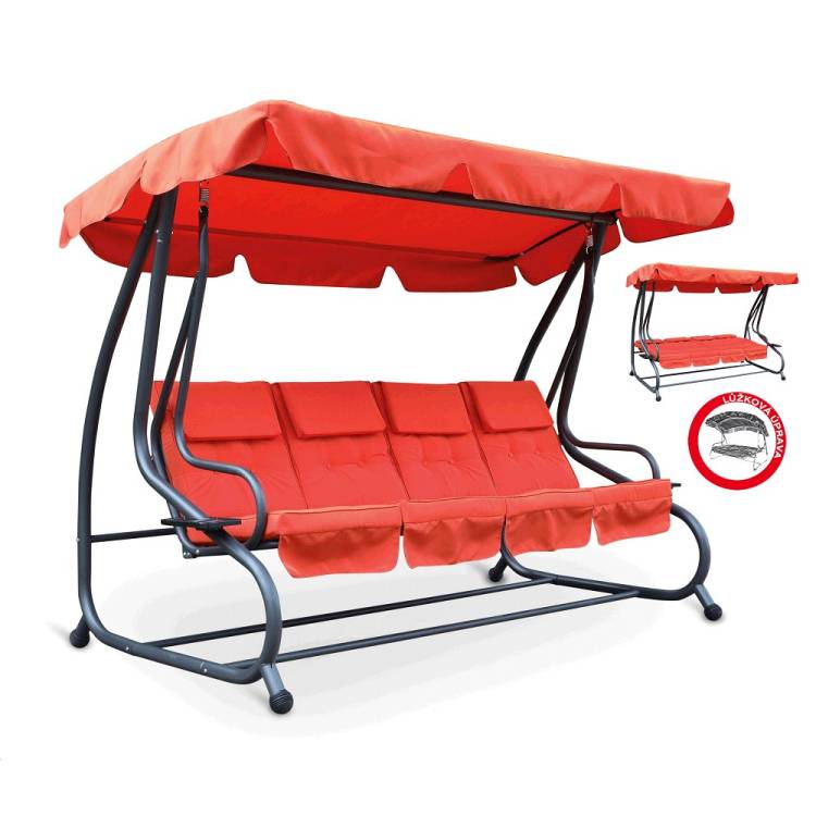 Obrázek k výrobku 68881 - Zahradní houpačka MILANO Oranž.