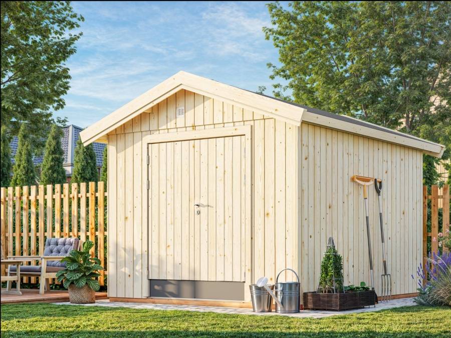 Obrázek k výrobku 48892 - Zahradní nářaďový domek Martin 8,4 m2  tl. 18+70mm  rozměr 275x344 cm