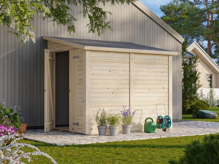 Obrázek k výrobku 48910 - Zahradní nářaďový přístavek MIA 3,4 m2  tl. 16mm 222x165 cm