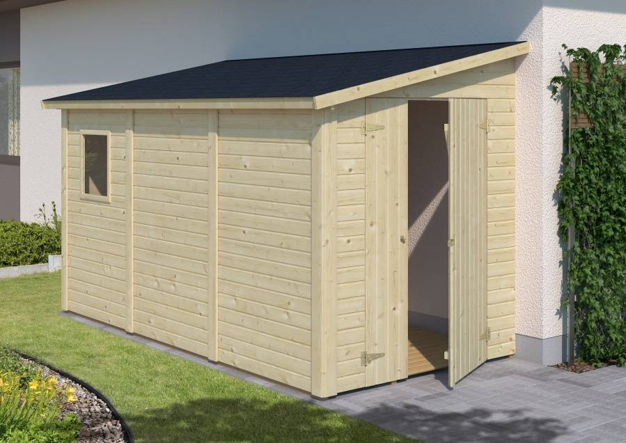 Obrázek k výrobku 48911 - Zahradní nářaďový přístavek MIA 5,2 m2  tl. 16 mm 333x166 cm