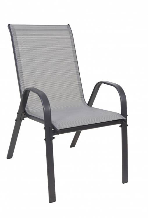 Obrázek k výrobku 90706 - Zahradní židle STELA šedá, set 2ks