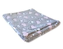 Obrázek k výrobku 80957 -  Deka tlapky a srdíčka 120x70 cm