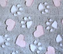 Obrázek k výrobku 80956 -  Deka tlapky a srdíčka 70x60cm