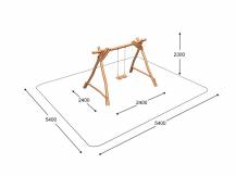 Obrázek k výrobku 21762 -  Houpačka Swing  z akátu - pro jedno dítě .