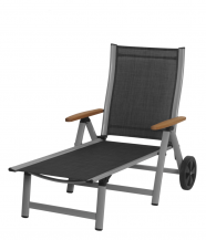 Obrázek k výrobku 32479 - ASS COMFORT lehátko - stříbrné + černé .