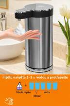 Obrázek k výrobku 95119 - Bezdotykový dávkovač pěnového mýdla nerezový