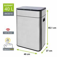 Obrázek k výrobku 78682 - Bezdotykový koš Helpmation ELEGANT 40 litrů