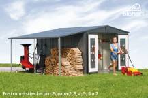 Obrázek k výrobku 38395 - Biohort Postranní střecha pro EUROPA 2, 3, 4A, šedý křemen metalíza .