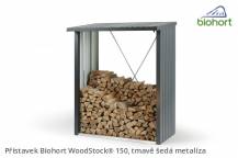 Obrázek k výrobku 38436 - Biohort Přístavek WoodStock® 150, tmavě šedá metalíza .