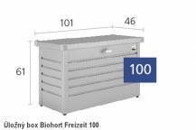 Obrázek k výrobku 38575 - Biohort Úložný box FreizeitBox 100, stříbrná metalíza .