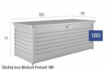 Obrázek k výrobku 38590 - Biohort Úložný box FreizeitBox 180, stříbrná metalíza .