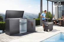 Obrázek k výrobku 38560 - Biohort Úložný box HighBoard 160, stříbrná metalíza .