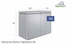 Obrázek k výrobku 38561 - Biohort Úložný box HighBoard 160, tmavě šedá metalíza .