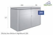 Obrázek k výrobku 38563 - Biohort Úložný box HighBoard 200, stříbrná metalíza .