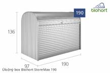 Obrázek k výrobku 38553 - Biohort Úložný box StoreMax® 190, šedý křemen metalíza .