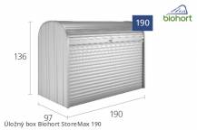 Obrázek k výrobku 38554 - Biohort Úložný box StoreMax® 190, tmavě šedá metalíza .