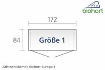 Obrázek k výrobku 38471 - Biohort Zahradní domek EUROPA 1, tmavě zelená .