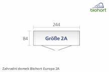 Obrázek k výrobku 38496 - Biohort Zahradní domek EUROPA 2A, stříbrná metalíza .