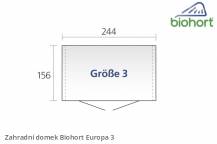 Obrázek k výrobku 38477 - Biohort Zahradní domek EUROPA 3, šedý křemen metalíza .