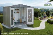 Obrázek k výrobku 38481 - Biohort Zahradní domek EUROPA 4, šedý křemen metalíza .