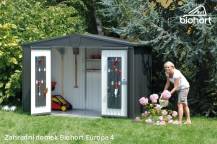 Obrázek k výrobku 38482 - Biohort Zahradní domek EUROPA 4, tmavě šedá metalíza .