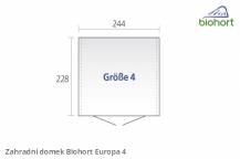 Obrázek k výrobku 38482 - Biohort Zahradní domek EUROPA 4, tmavě šedá metalíza .
