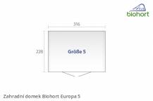 Obrázek k výrobku 38484 - Biohort Zahradní domek EUROPA 5, stříbrná metalíza .